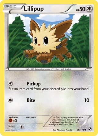 Lillipup 80/114 - Bllack & White Base