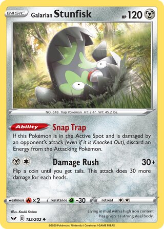 Galarian Stunfisk 132/202 - Sword & Shield Base