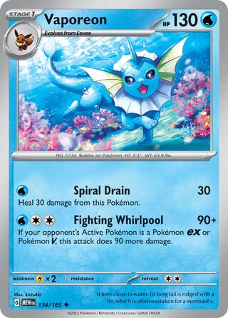 Vaporeon 134/165 - Scarlet & Violet 151