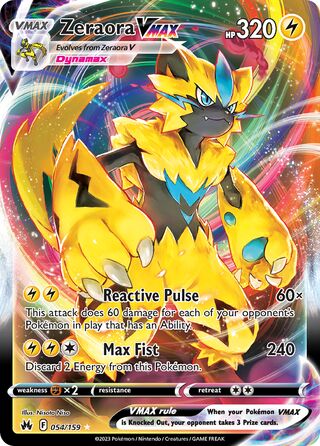 Zeraora VMAX 054/159 - Crown Zenith