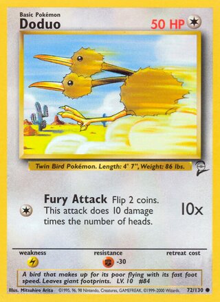 Doduo 72/130 - Base Set 2