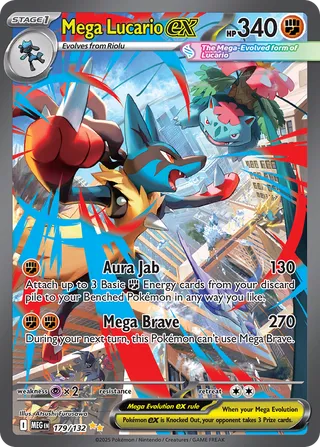 Mega Lucario ex 179/132 - Mega Evolution Base