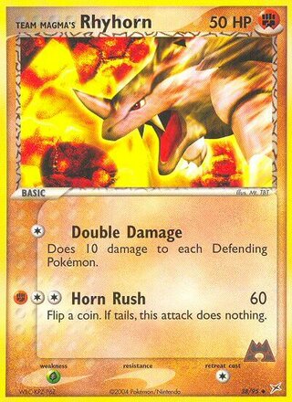 Team Magma's Rhyhorn 38/95 - Team Magma vs Team Aqua