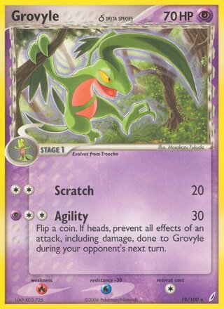 Grovyle 19/100 - Crystal Guardians