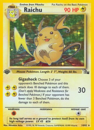 Raichu 14/62 - Fossil