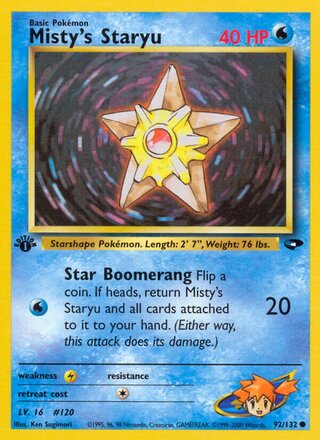 Misty's Staryu 92/132 - Gym Challenge