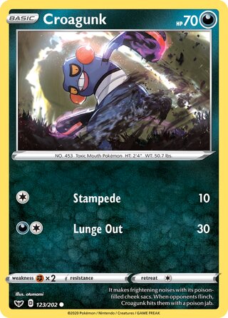 Croagunk 123/202 - Sword & Shield Base