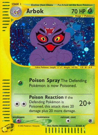 Arbok 3/165 - Expedition Base Set