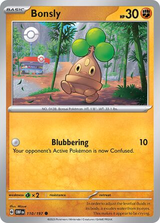 Bonsly 110/197 - Obsidian Flames