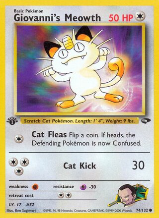 Giovanni's Meowth 74/132 - Gym Heroes