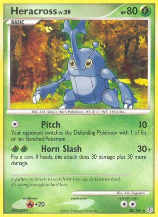 Heracross 28/130 - Diamond & Pearl Base