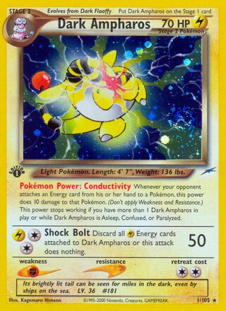 Dark Ampharos 1/105 - Neo Destiny