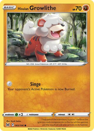 Hisuian Growlithe 083/196 - Lost Origin