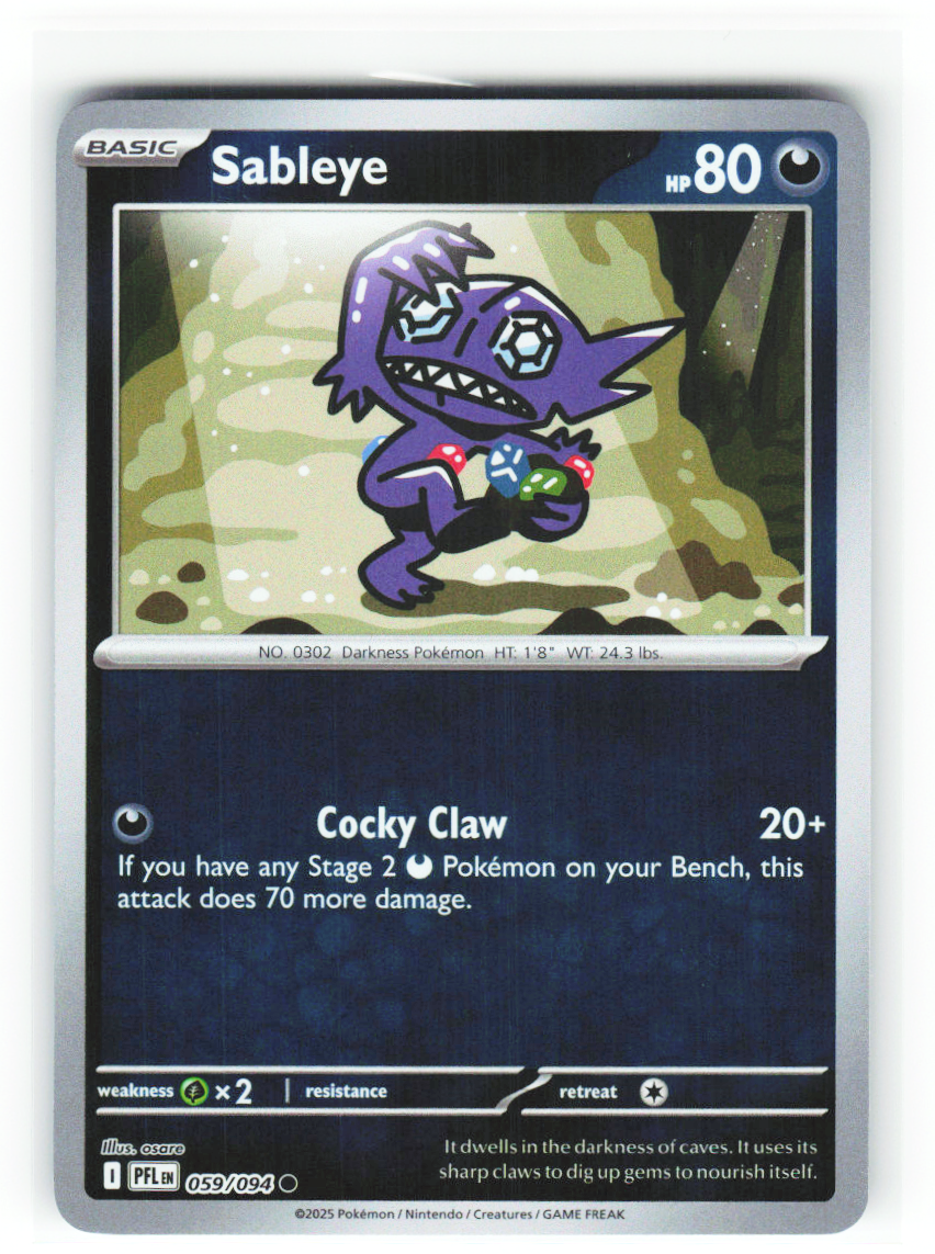 Sableye 059/094 - Phantasmal Flames - NM (ID: 53133550196538) - front