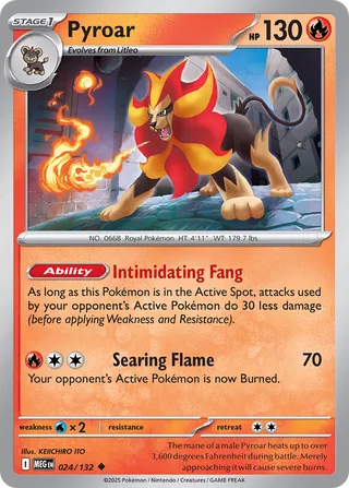 Pyroar 024/132 - Mega Evolution Base