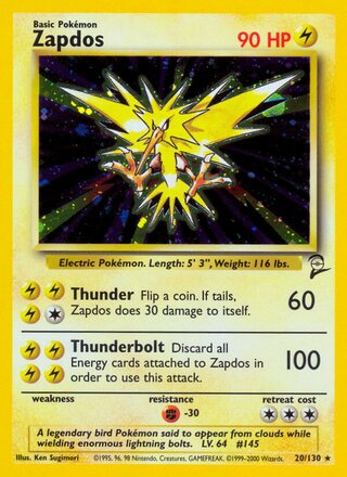 Zapdos 20/130 - Base Set 2