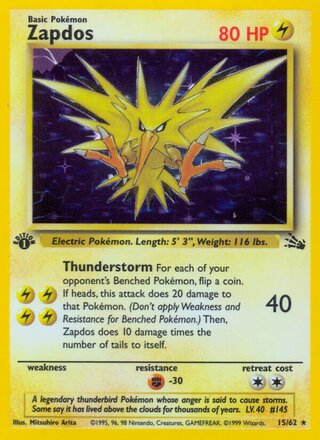 Zapdos 15/62 - Fossil