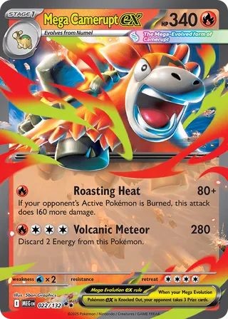 Mega Camerupt ex 022/132 - Mega Evolution Base