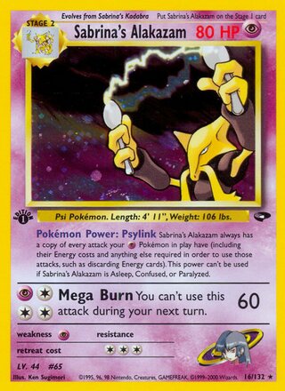 Sabrina's Alakazam 16/132 - Gym Heroes