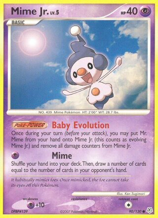 Mime Jr. 90/130 - Diamond & Pearl Base
