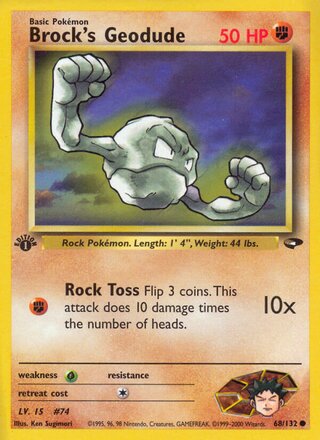Brock's Geodude 68/132 - Gym Heroes