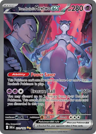 Team Rocket's Mewtwo ex 231/182 - Destined Rivals
