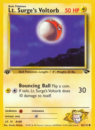 Lt. Surge's Voltorb 86/132 - Gym Heroes