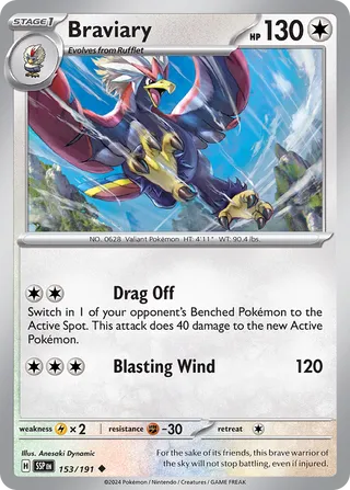 Braviary 153/191 - Surging Sparks