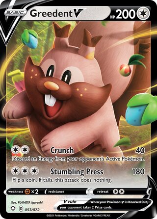 Greedent V 053/072 - Shining Fates