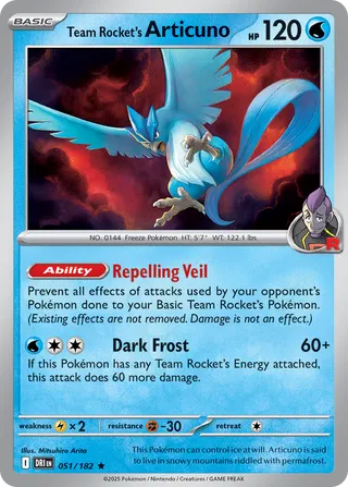 Team Rocket's Articuno 051/182 - Destined Rivals