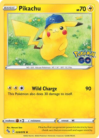 Pikachu 028/078 - Pokémon GO