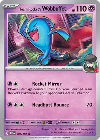 Team Rocket's Wobbuffet 082/182 - Destined Rivals