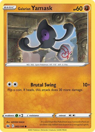 Galarian Yamask 082/198 - Chilling Reign