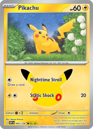 Pikachu 045/128 - 30th Celebration