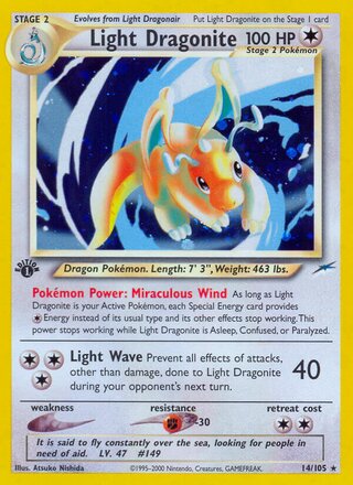 Light Dragonite 14/105 - Neo Destiny