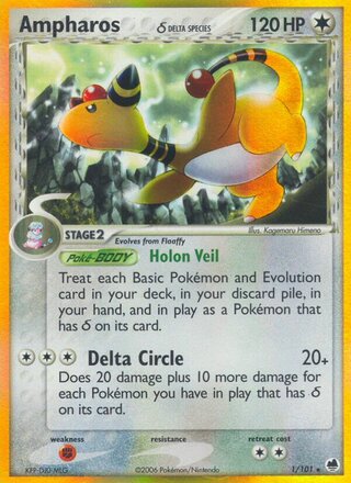 Ampharos 1/101 - Dragon Frontiers