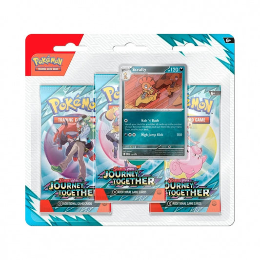 Pokemon Journey Together 3 Pack Blister Scrafty - LABOGE