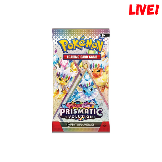 Pokemon Prismatic Evolutions Booster (Live) - LABOGE